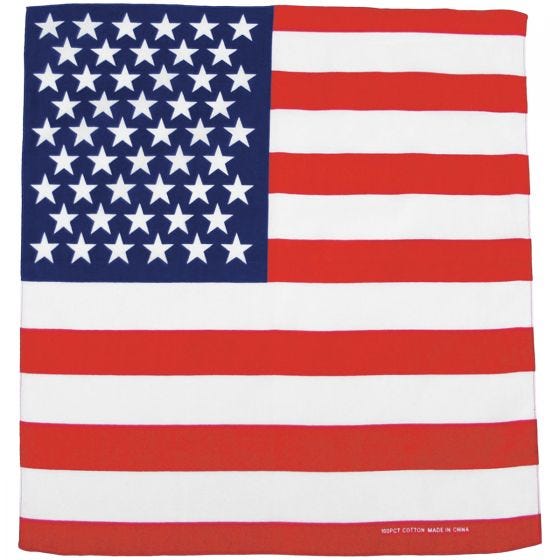 Bandana MFH Algodão - Bandeira Dos EUA