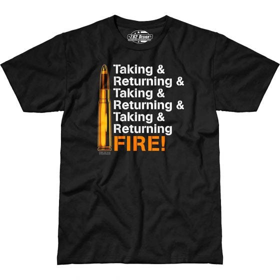 T-Shirt 7.62 Design Returning Fire Preto