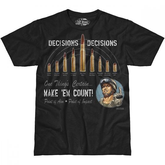 T-Shirt 7.62 Design Decisions Decisions Preto