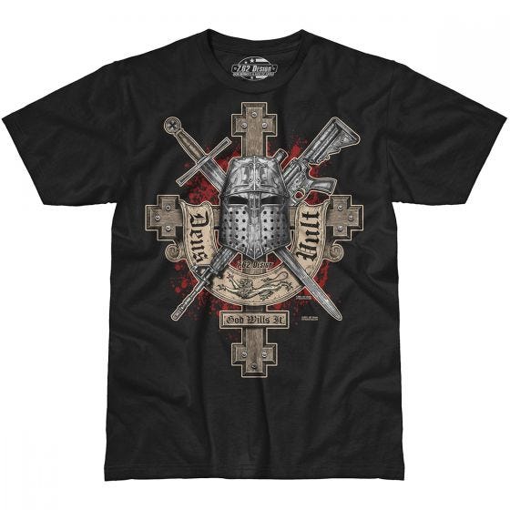 T-Shirt 7.62 Design Deus Vult Preto