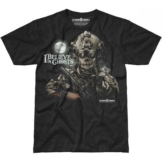 T-Shirt 7.62 Design I Believe In Ghosts Preto