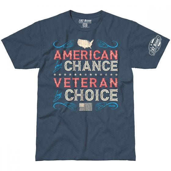 T-Shirt 7.62 Design Veteran By Choice American Indigo