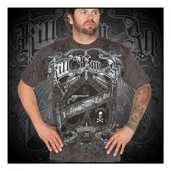 T-Shirt 7.62 Design Kill Em All Carvão