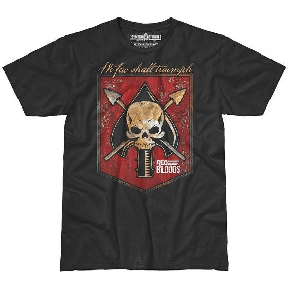 T-Shirt 7.62 Design Red Bloods Battle Spade Preto