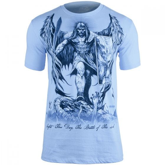 T-Shirt 7.62 Design St Michael Fight This Day Azul Claro