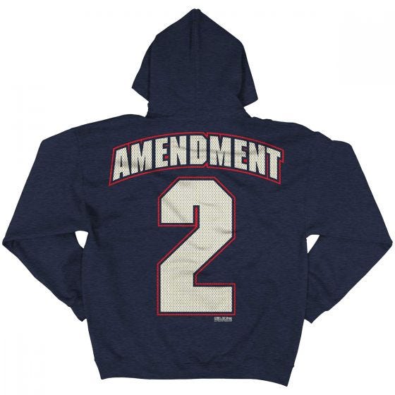 Camisola com Capuz 7.62 Design 2nd Amendment Freedom Navy Heather