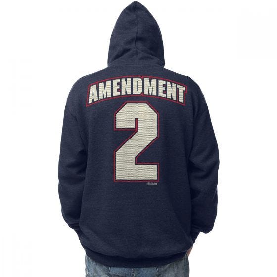 Camisola com Capuz 7.62 Design 2nd Amendment Freedom Navy Heather