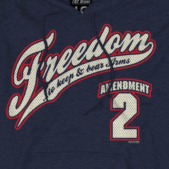 Camisola com Capuz 7.62 Design 2nd Amendment Freedom Navy Heather