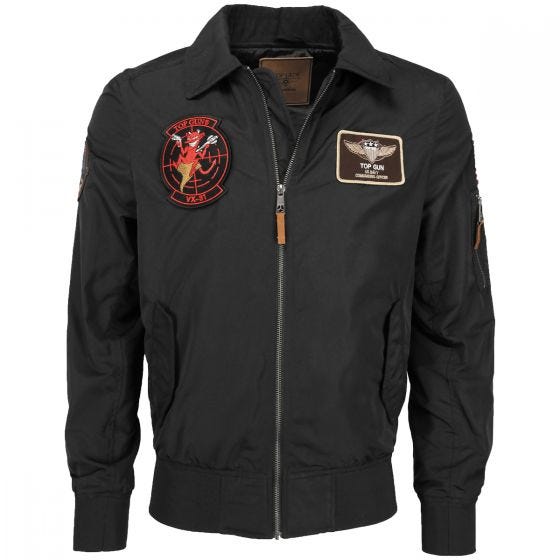 Mil-Tec Top Gun Flight Jacket Hornet Black