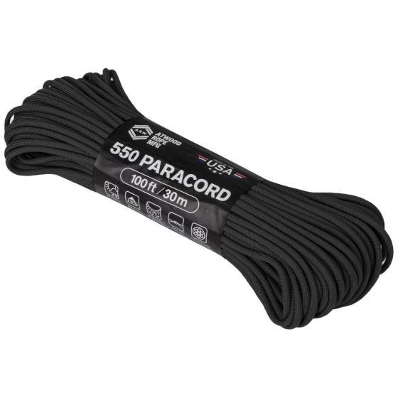 Corda de Paraquedas Atwood Rope 550 100 ft - Preto