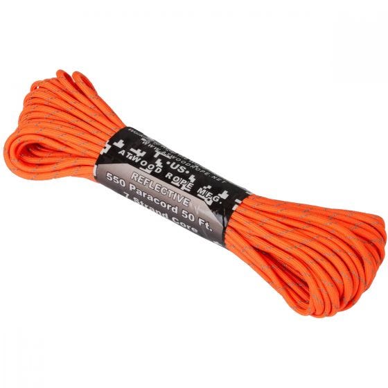 Corda de Paraquedas Atwood Rope 550 50 ft Refletor - Laranja