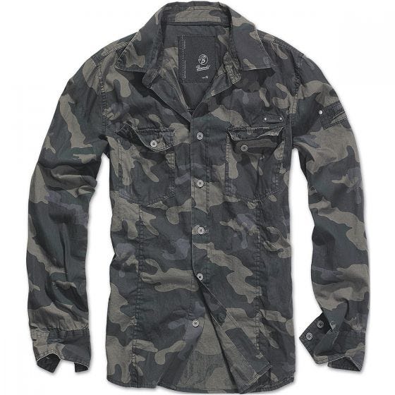 Camisa Brandit SlimFit - Dark Camo