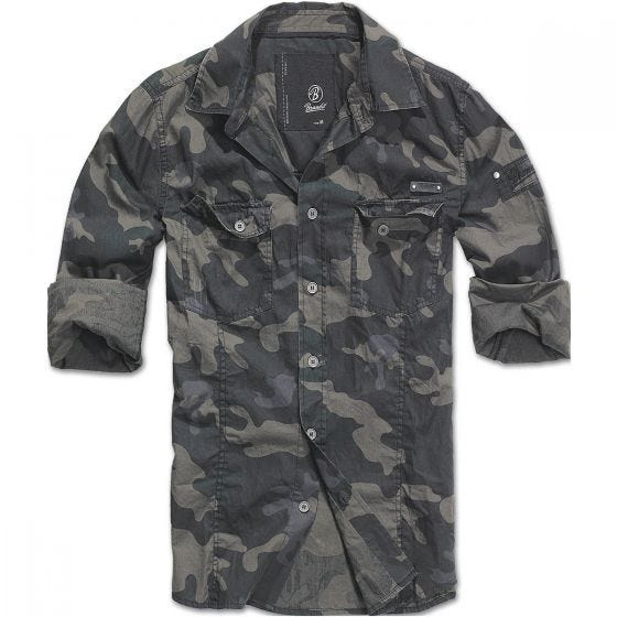 Camisa Brandit SlimFit - Dark Camo