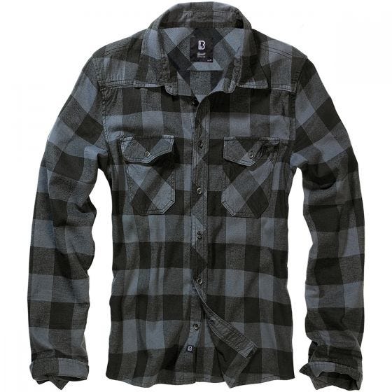 Camisa ao Xadrez Brandit - Preto/Cinza