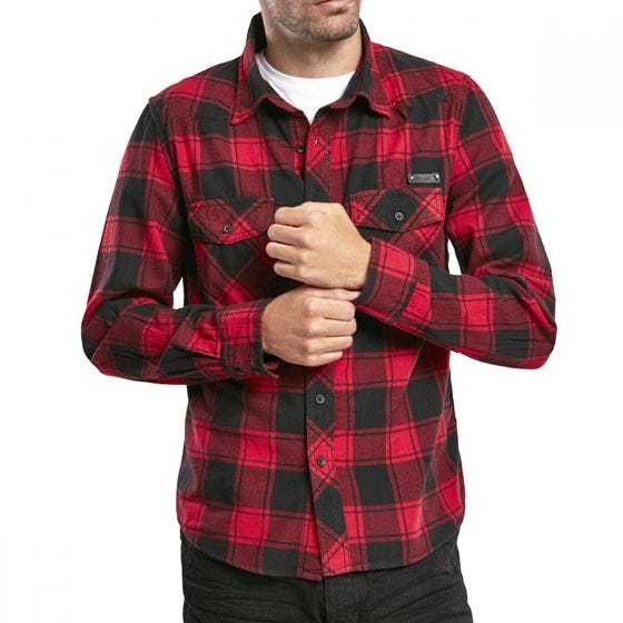 Camisa ao Xadrez Brandit - Vermelho/Preto