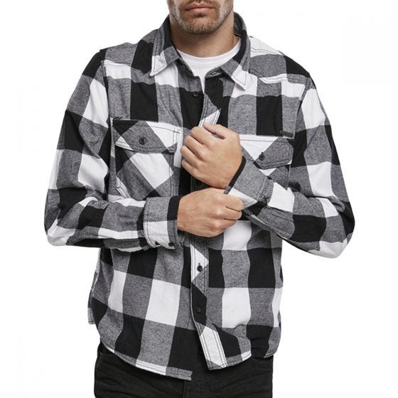 Camisa ao Xadrez Brandit - Branco/Preto