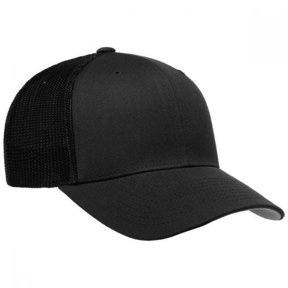 Boné com Rede Flexfit Trucker - Preto