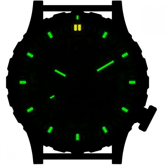 Relógio de Trítio e Titânio Hazard 4 Heavy Water Diver - Blacktie Verde/Amarelo