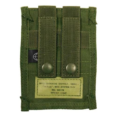 Bolsa para Carregadores Dupla Pequena MFH MOLLE 9 mm - Verde-Azeitona