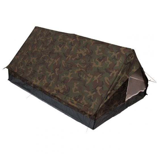 Tenda para 2 Pessoas Minipack MFH com Rede Mosquiteira - Woodland