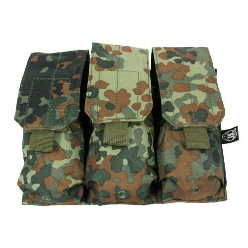 Bolsa para Carregadores Tripla MFH M4/M16 MOLLE - Flecktarn