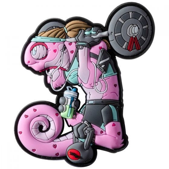 Emblema Patchlab Chameleon Fit Girl - Rosa