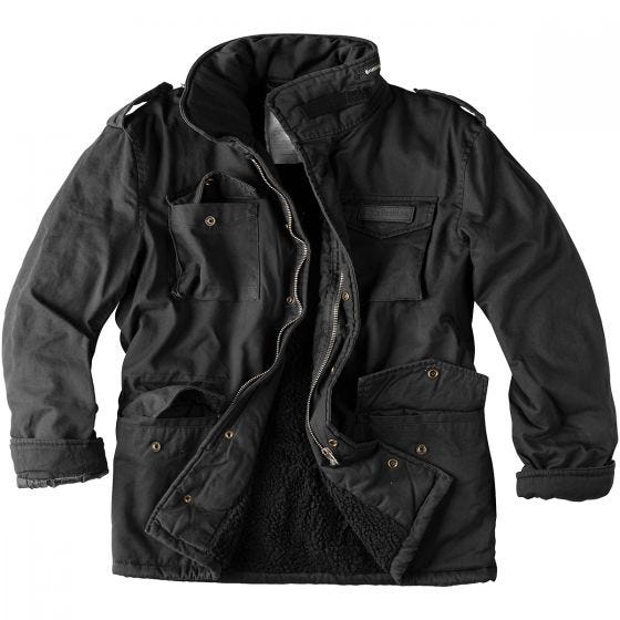 Casaco de Inverno Surplus Paratrooper - Preto Lavado