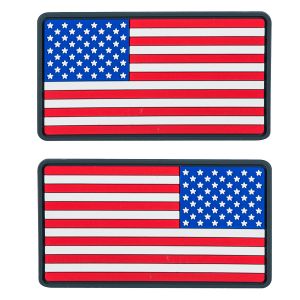 Emblema Helikon Large USA Flag PVC (Pacote de 2) - True Colours