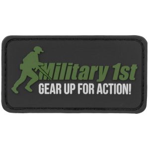 Emblema Military1st Gear Up For Action - Preto/Branco/Verde