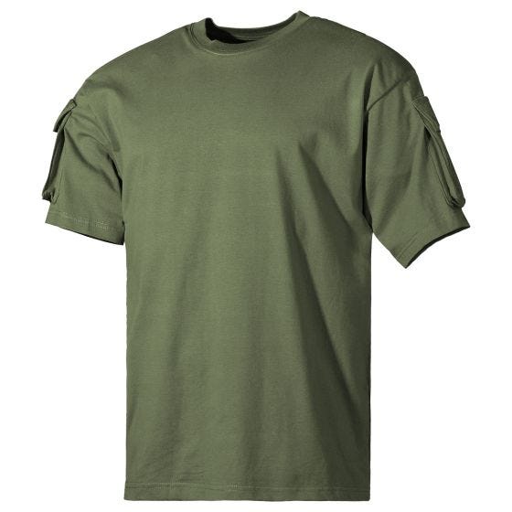 Camisa de manga curta MFH US Com bolsos nas mangas - OD Green