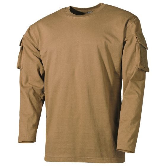 Sweatshirt MFH US Com bolsos nas mangas - Coyote
