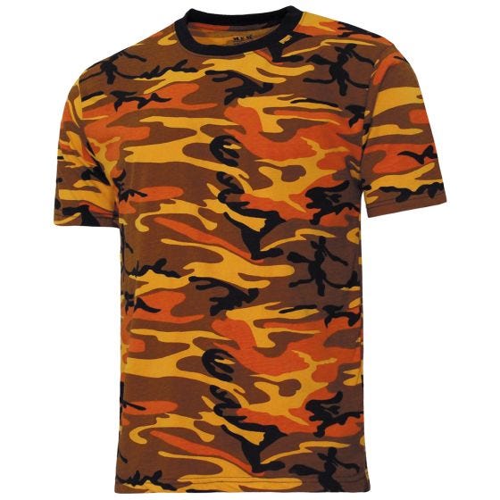 T-Shirt MFH US Streetstyle - Orange Camo