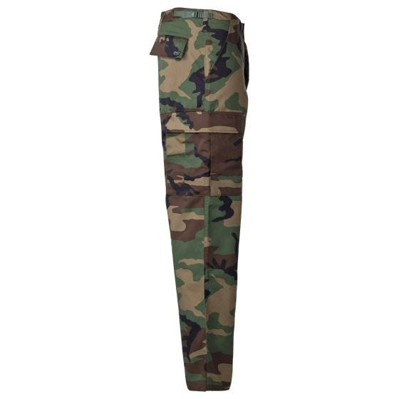 Calças de combate MFH US BDU Reinforced - Woodland
