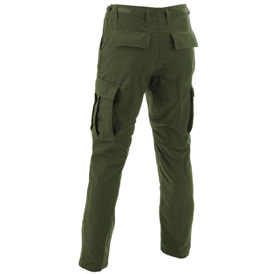 Calças de Combate MFH BDU Ripstop - Verde-Azeitona
