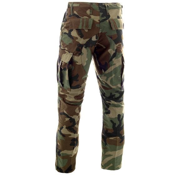 Calças de Combate MFH BDU Ripstop - Woodland