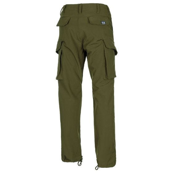 Calças softshell MFH Allround - Verde OD