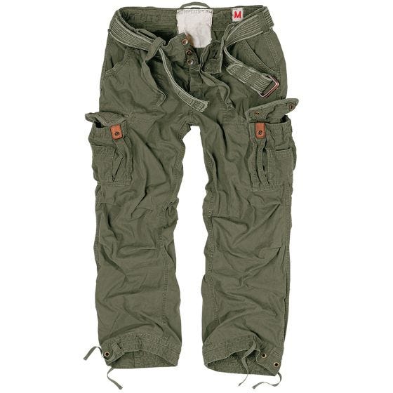 Calças Surplus Premium Vintage - Verde-Azeitona