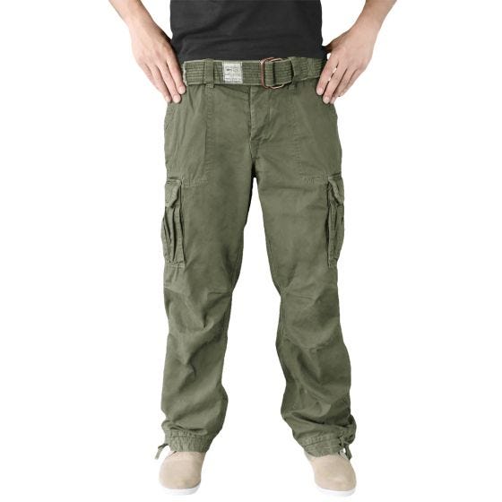 Calças Surplus Premium Vintage - Verde-Azeitona
