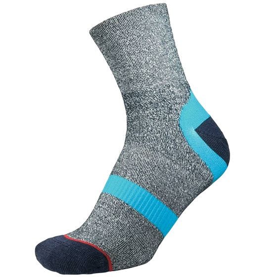 Meias 1000 Mile Approach Reprave Double Layer - Navy Marl/Kingfisher