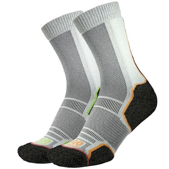 Meias 1000 Mile Trek Repreve Single Layer 2 pacotes - Preto/Laranja + Preto/Verde