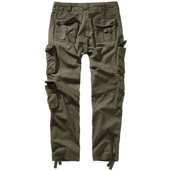 Calças slim fit Brandit Pure - Verde-Azeitona