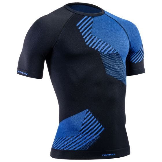 Camisa de Manga Curta Tervel Optiline - Preto/Azul