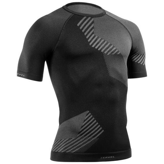 Camisa de Manga Curta Tervel Optiline - Preto/Cinza