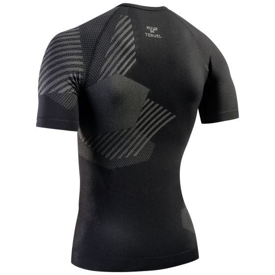 Camisa de Manga Curta Tervel Optiline - Preto/Cinza