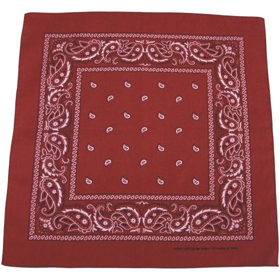 Bandana MFH Algodão - Vermelho Escuro