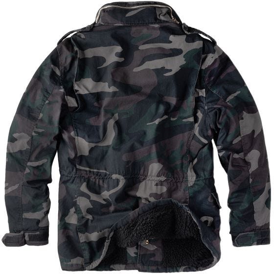 Casaco de Inverno Surplus Paratrooper - Black Camo Washed