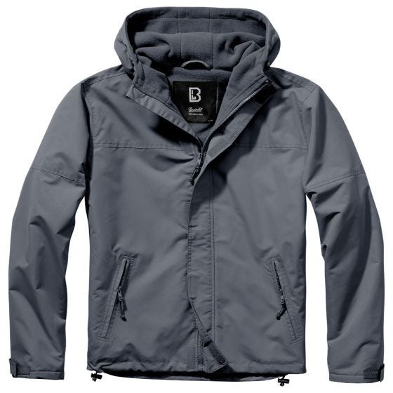 Corta-vento com Fecho Frontal Brandit - Anthracite
