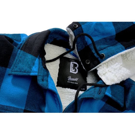 Casaco Brandit Lumber Hooded - Preto/Azul