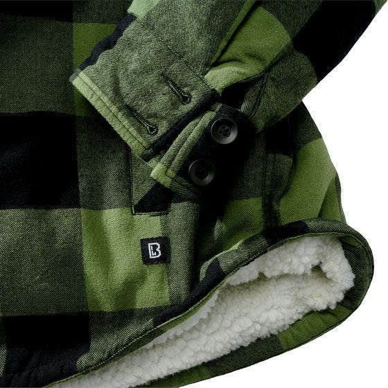 Casaco Brandit Lumber Hooded - Preto/Verde-Azeitona