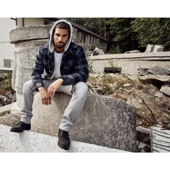 Casaco Brandit Lumber Hooded - Preto/Cinza